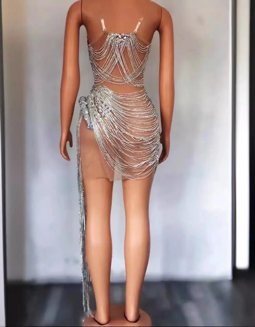Load image into Gallery viewer, Women&#39;s Sleeveless Halter Trailing Sheath Dress

