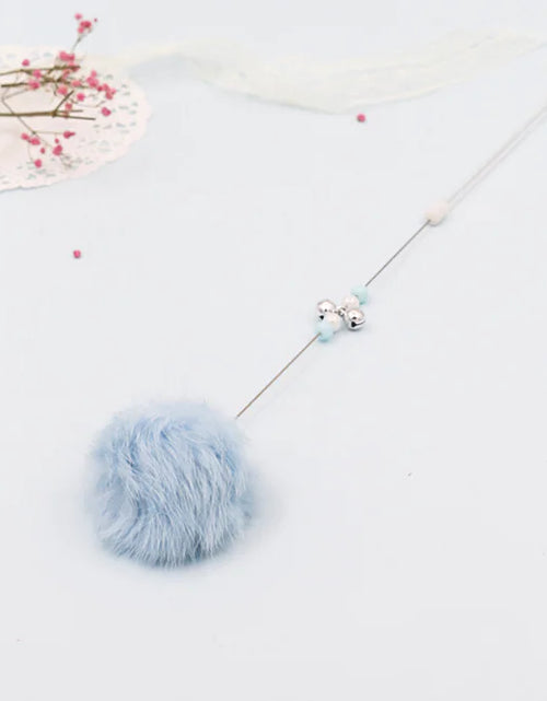 Load image into Gallery viewer, Colorful Pom Pom Cat Teaser Wand with Bell Toy
