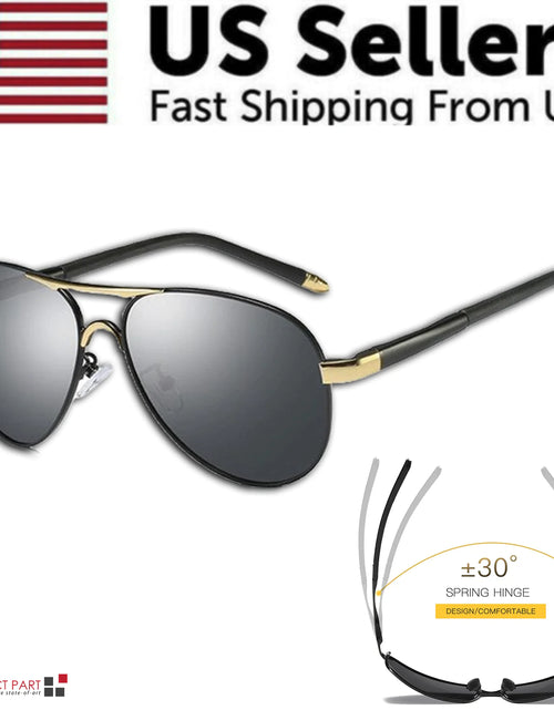 Load image into Gallery viewer, Mens Polarized Pilot Sunglasses Outdoor Driving UV400 Sun Glasses Sport Eyewear
