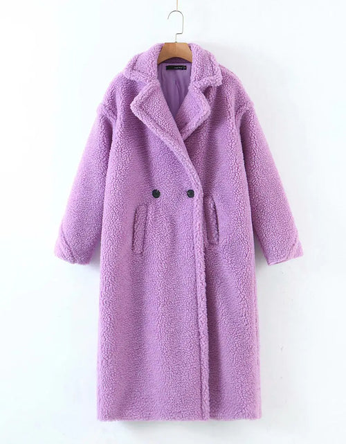 Load image into Gallery viewer, Women&#39;s Lambswool Long Coat for Autumn and Winter
