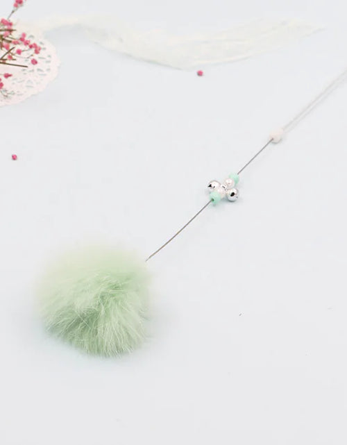 Load image into Gallery viewer, Colorful Pom Pom Cat Teaser Wand with Bell Toy
